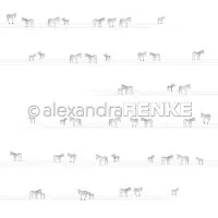 Esel auf Linien - Scrapbooking Paper - 12"x12 - Alexandra Renke