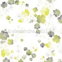 Grünes Glücksklee-Gestöber Groß - Scrapbooking Paper - 12"x12" - Alexandra Renke