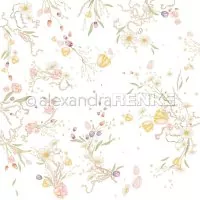 Zarter Weiden-Tulpen-Wirbel - Scrapbooking Paper - 12"x12" - Alexandra Renke