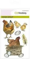 Chicken with Chicks - Clear Stamps - Craft Emotions
