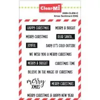 XMas Sentiment Clear Stamps Impronte D'Autore