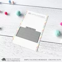 Simple Blocked Messages - Creative Cuts - Dies - Mama Elephant