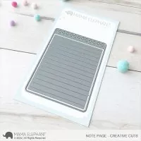 Note Page - Creative Cuts - Dies - Mama Elephant