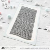 Winter Banner Greetings - Creative Cuts - Dies - Mama Elephant