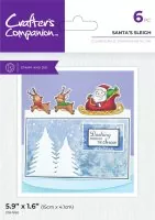 Festive Edge - Santa's Sleigh - Clear Stamps + Dies - Crafters Companion