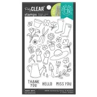 Gardening Tools & Flowers - Clear Stamps - Hero Arts