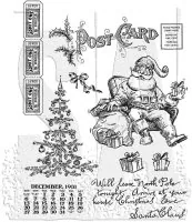 Santa Visit - Rubber Stamps - Tim Holtz - Stampers Anonymous