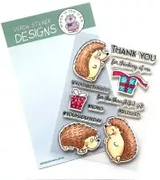 Hedgehog with Gifts - BUNDLE Stamps + Dies - Gerda Steiner Designs