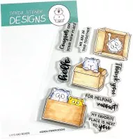 Cats and Boxes - Clear Stamps - Gerda Steiner Designs