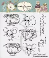 Teacups & Mice Clear Stamps Colorado Craft Company by Kris Lauren