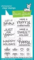 Shutter Card Holiday Sayings - Clear Stamps - Lawn Fawn