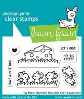 Hay There, Hayrides! Mice Add-On - Clear Stamps - Lawn Fawn