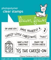 Cheesy Christmas Add-On - Clear Stamps - Lawn Fawn