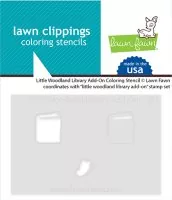 Little Woodland Library Add-On - Coloring Stencils - Lawn Fawn