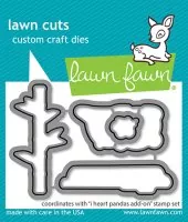 I Heart Pandas Add-On - Dies - Lawn Fawn