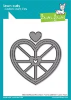 Stitched Happy Heart Geo Frame - Dies - Lawn Fawn