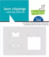 Love Poems Coloring Stencils Lawn Fawn