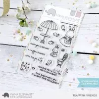 Tea With Friends Mama Elephant Stamp & Die Bundle