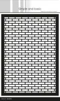 Simple and Basic Bricks A5 stencil
