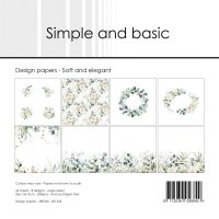 Soft and Elegant - Paper Pack - 6"x6" - Simple and Basic