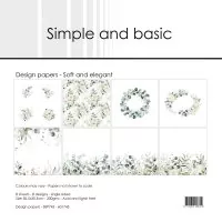 Soft and Elegant - Paper Pack - 12"x12" - Simple and Basic