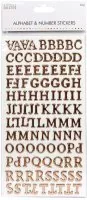 Simply Creative/Trimcraft Alphabet & Number Stickers - Foil Copper