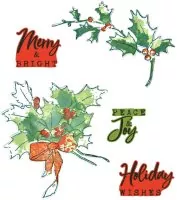 Pencil Line Holly - Framelits - Dies & Stamps - 49 and Market - Sizzix