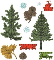 Pine Holidays Sizzix & 49 and Market Framelits Dies & Stamps