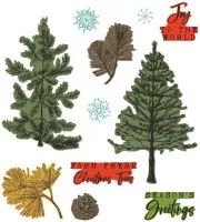 Pine Holidays - Framelits - Dies & Stamps - 49 and Market - Sizzix