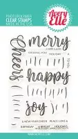 Script Layered Sentiments avery elle clear stamps