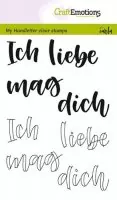 Handletter - Ich liebe dich - Clear Stamps