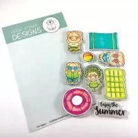 Pool Piggies - BUNDLE Stamps + Dies - Gerda Steiner Designs