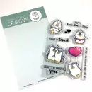Valentine Penguins - Clear Stamps - Gerda Steiner Designs